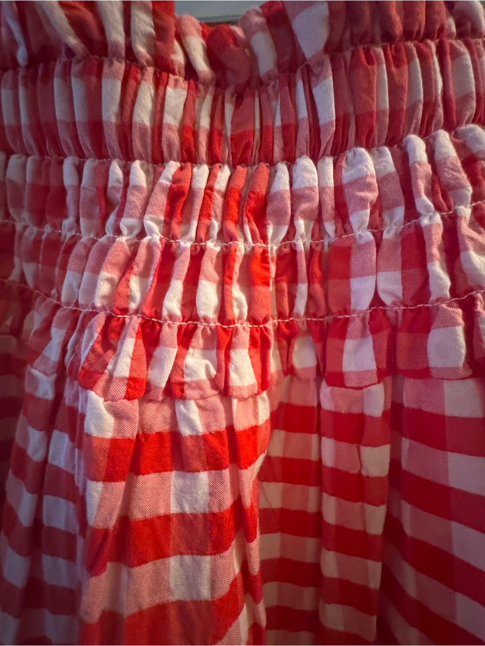 Universal Thread Red and White Gingham Maxi Skirt - Picture 2 of 4